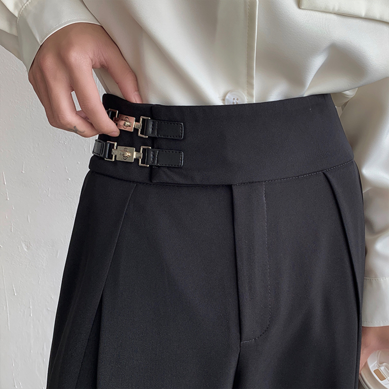 Black Suit Pants Men Oversized Fashion Social Mens Dress Korean Loose Straight Wide Leg Office Formal Trousers 250828
