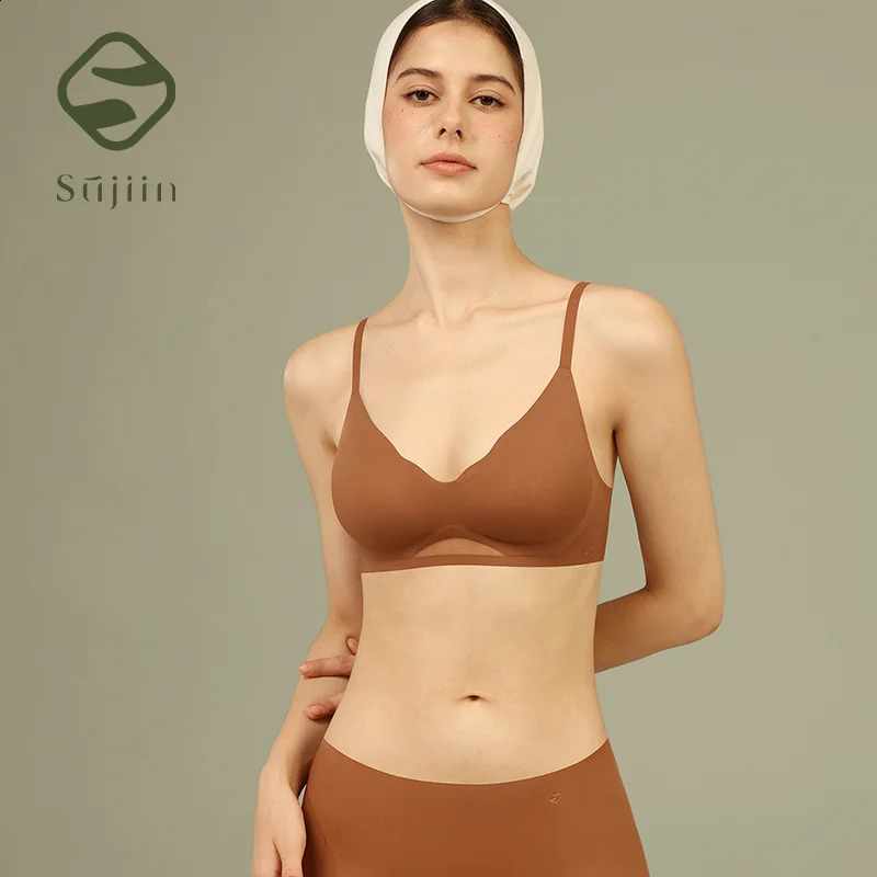 SUJIIN Womens Seamless Push Up Bras for Women Wireless Supportive Comfortable Summer Thin Lift Breathable Bra Female MX225250828
