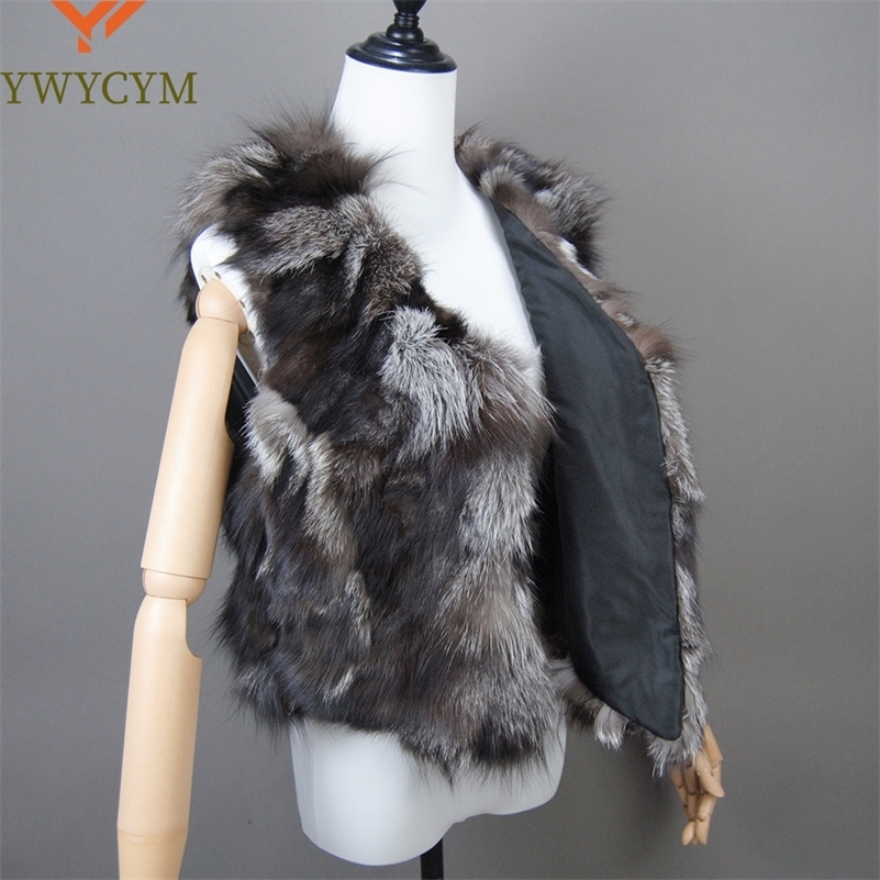 2025 Fox Fur Gilet Real Fur Short Women Natural Winter Feminino Genuine Fur Vest Female Real Short Fur Vest Colete De Inverno 250828