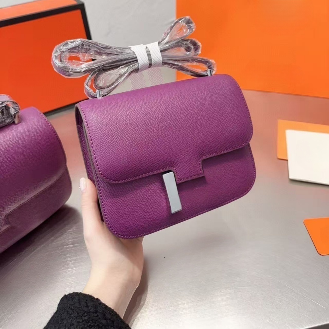 Fashion handbags Shoulder Bag constance purse Women genuine leather kangkang metal lock retro tofu bag Palm Semihandmade Wax Thread Flight Attendant