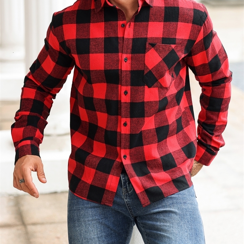 mens checkered shirt that is trendy versatile casual fashionable and fits snugly for office outdoor sports fitness y250828