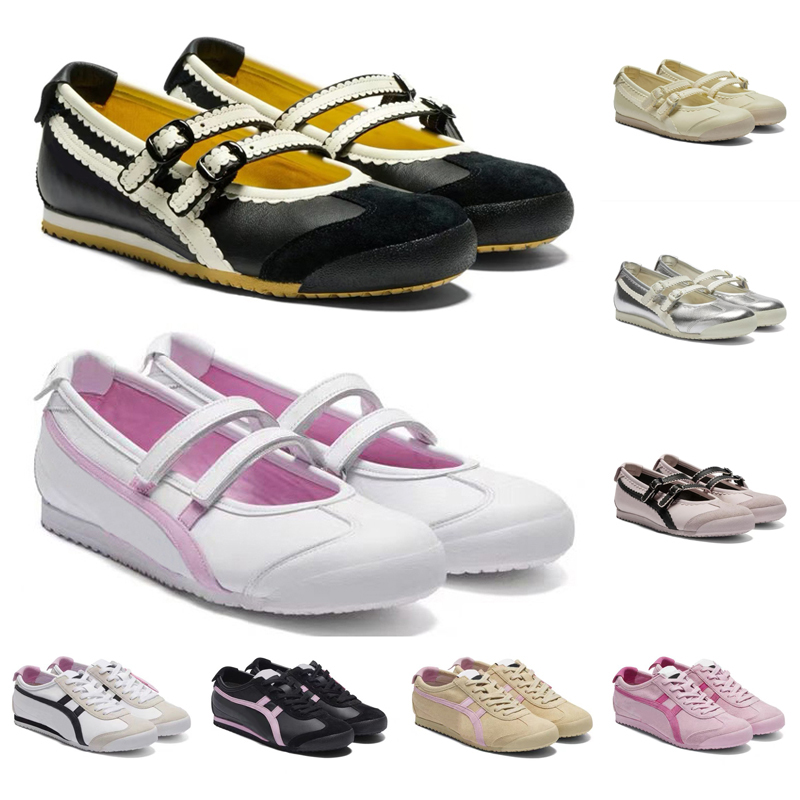 Ballet Shoes Designer Shoes Mexico 66 TGRS Womens Casual Shoes Tiger Metallic Silver Triple Black White Pink Beige Flats Dance Non-slip Fashion Ladi