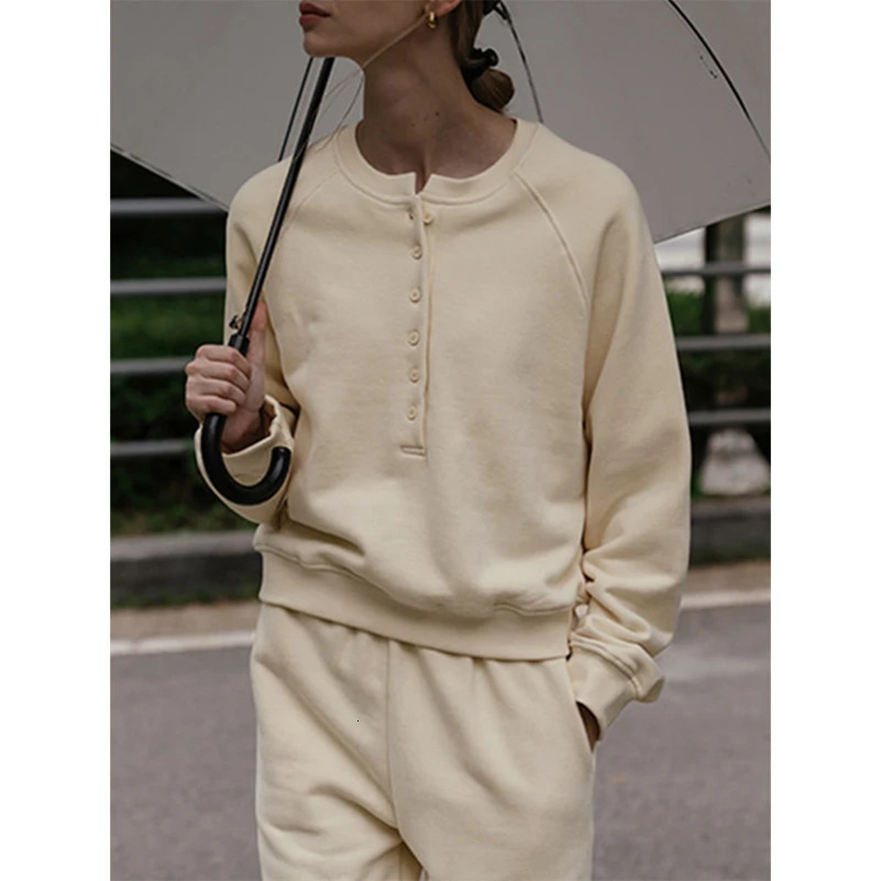 Womens Casual Cotton Fleece TwoPiece Set Long Sleeve Hoodie And Sweatpants Jogger Tracksuit Comfortable Trousers Outfit 250828