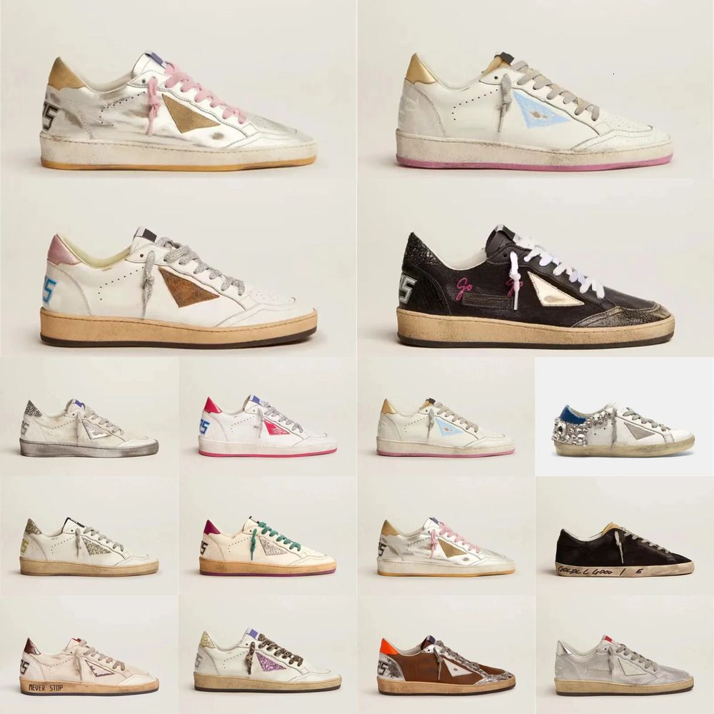 Star Sneakers New Casual Star Shoes Women Sneakers Superr Ball Star Shoes Golden Sequin Classic Designer Man Golden Shoe