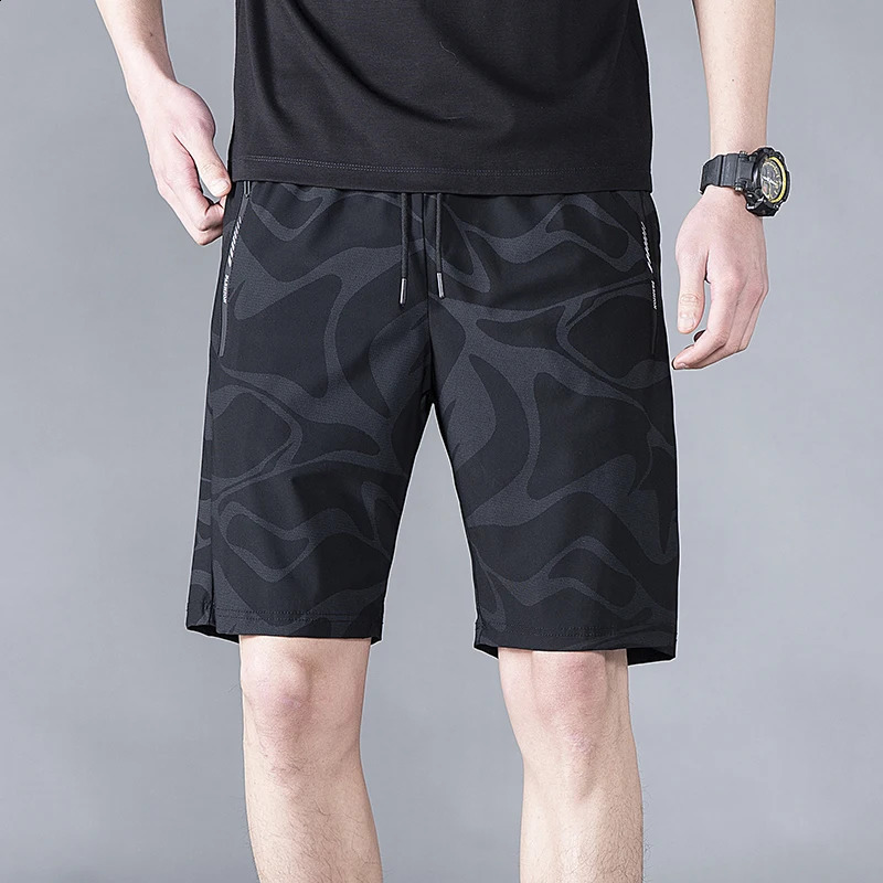 2025Summer Factory Direct Sale Lightning Fashion Trend Ice Silk QuickDry Breathable FivePoint Shorts Versatile Pl 250828