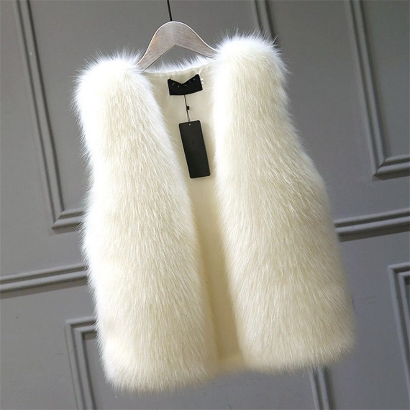 Fur Jacket Womens Sleeveless Vest Winter Midlength Faux Coat Elegant Thermal 2025 250828