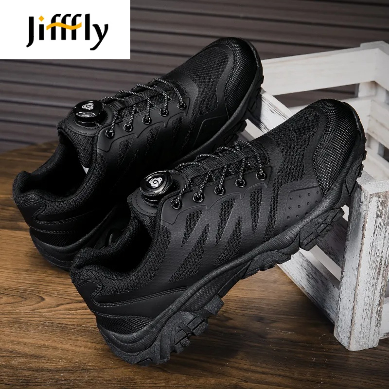 Jifffly Unisex Open-Toe Shoes, Black Patchwork Mesh Athletic Casual Sneakers - Waterproof, Breathable Fabric, Lace-Up Medium Width Summer Footwear w