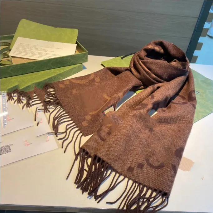 designer fashion scarf classic Large letters jacquard scarfs women ang men cashmere luxury long top quality Autumn Winter soft warm