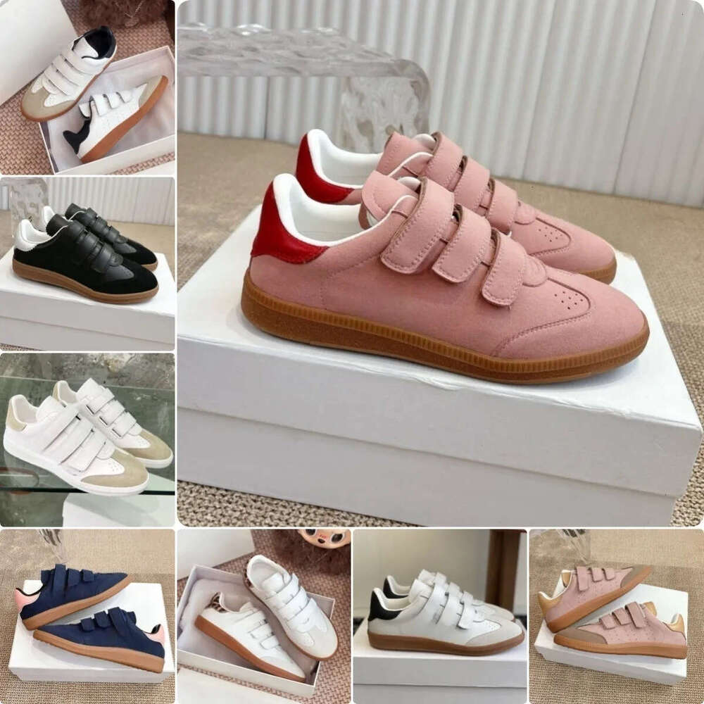 designer shoes new casual sneakers board leather niche velcro thick bottom round head little white low flat sneakers platform outdoor sports mens tr