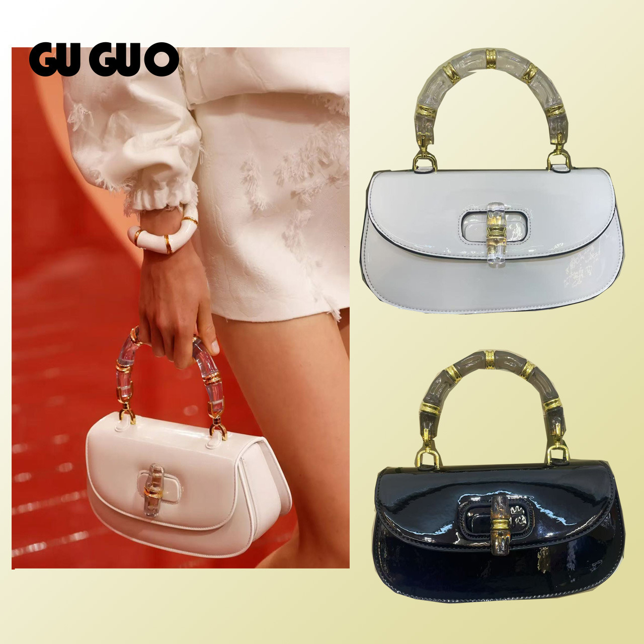 Free Shipping New Designer Bag Light Luxury Designer Handbags High-end Microfiber Bamboo Knot Bags Half-moon Saddle Bags Single Shoulder Crossbody B