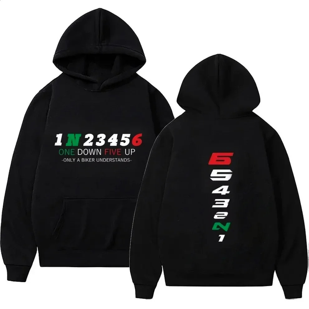 1N23456 Motorcycle Gear Biker Heartbeat Print Mens Hoodies male Pullover Clothing Oversized Sweatshirts Graphic Women Tracksuit 250828