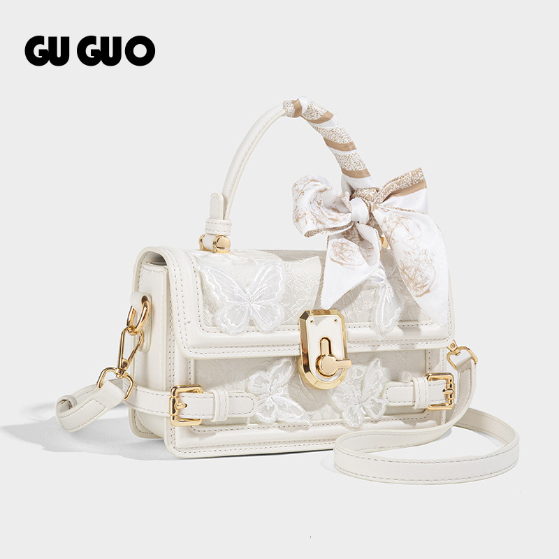 Free Shipping New Designer Bag Fairy Lace Box Bag 2025 Fashion New High-end Butterfly Embroidery Small Square Bag Trendy Commuter Women's Bag