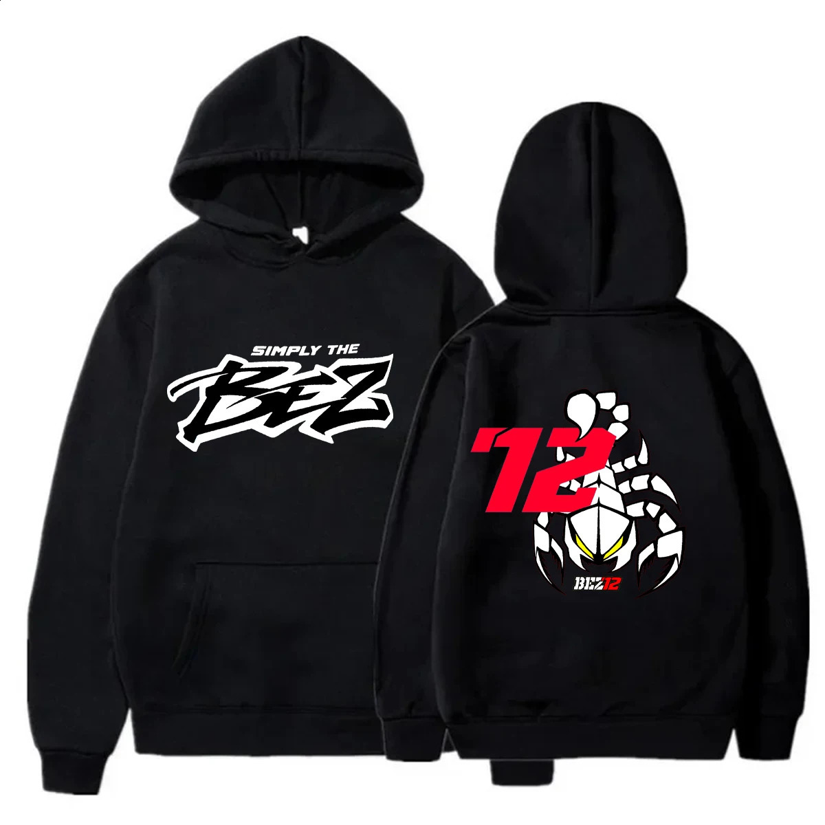 Marco Bezzecchi 2025 Motorcycle Race 72 Driver Fan 2D Printed Hoodie Mens and Womens Autumn Casual Coat 250828