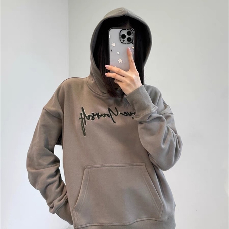 24 Year Autumn and Winter Product Sadig Plush Diamond Hooded Sweatshirt Loose Casual Cotton Hoodie 250828