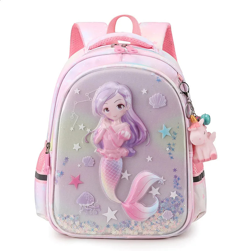 Primary school student backpack unicorn cute lightweight backpack children 15 grade large capacity backpack250828