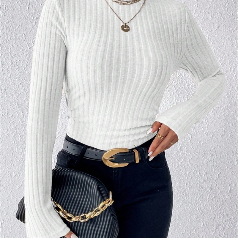 Special offer clearance sale of womens autumn and winter semihighneck sweaters and slimfitting longsleeved warm tops 250828