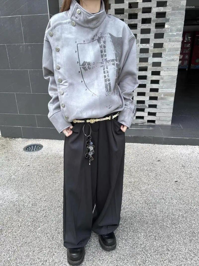 Women's Jackets Suede Deconstructed Single-Breasted Autumn Winter Knight Armor Short Wide Boxy Jacket Men Women Same Style Handsome