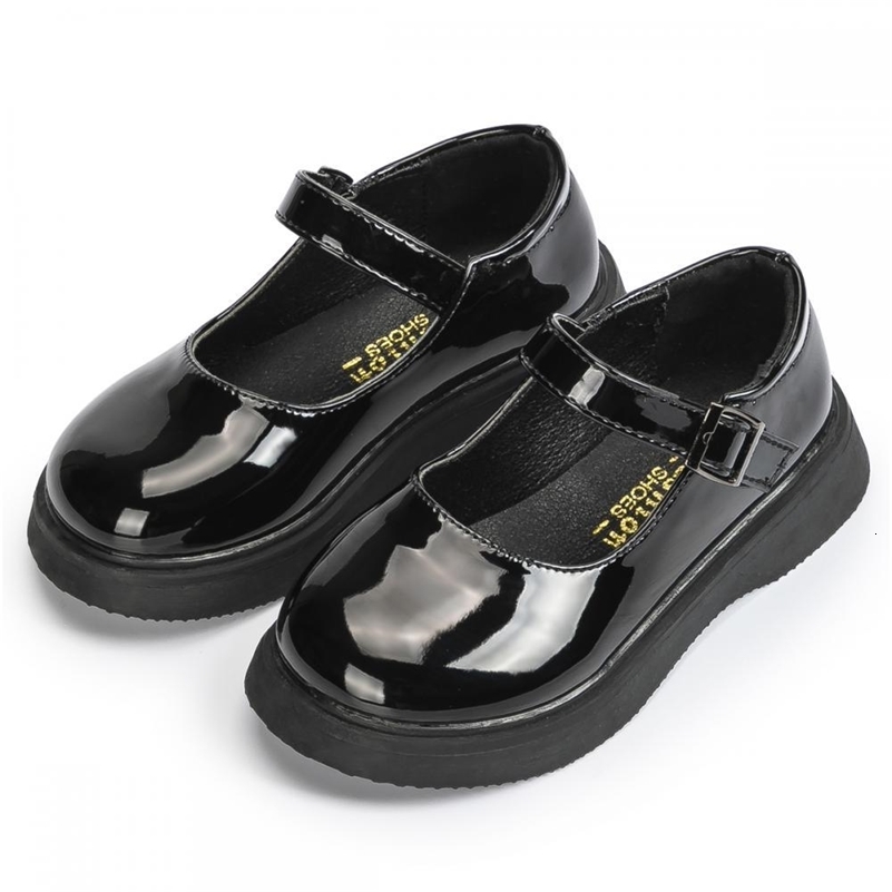 Spring Autumn Glossy Childrens Leather Shoes Fashion Campus Childrens Shoes AntiSlip Waterproof Platform Soft Comfortable250828ww
