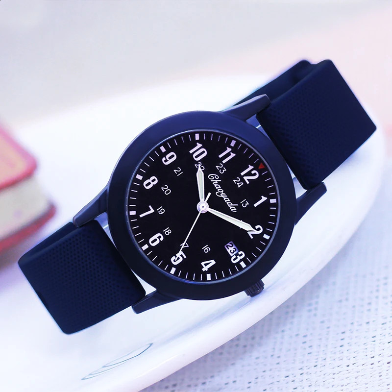 Fashion Boys Man Girls Women Date Multifunction 24hours Soft Silicone Strap High Quality Cool Waterproof Students Gifts Watches250828