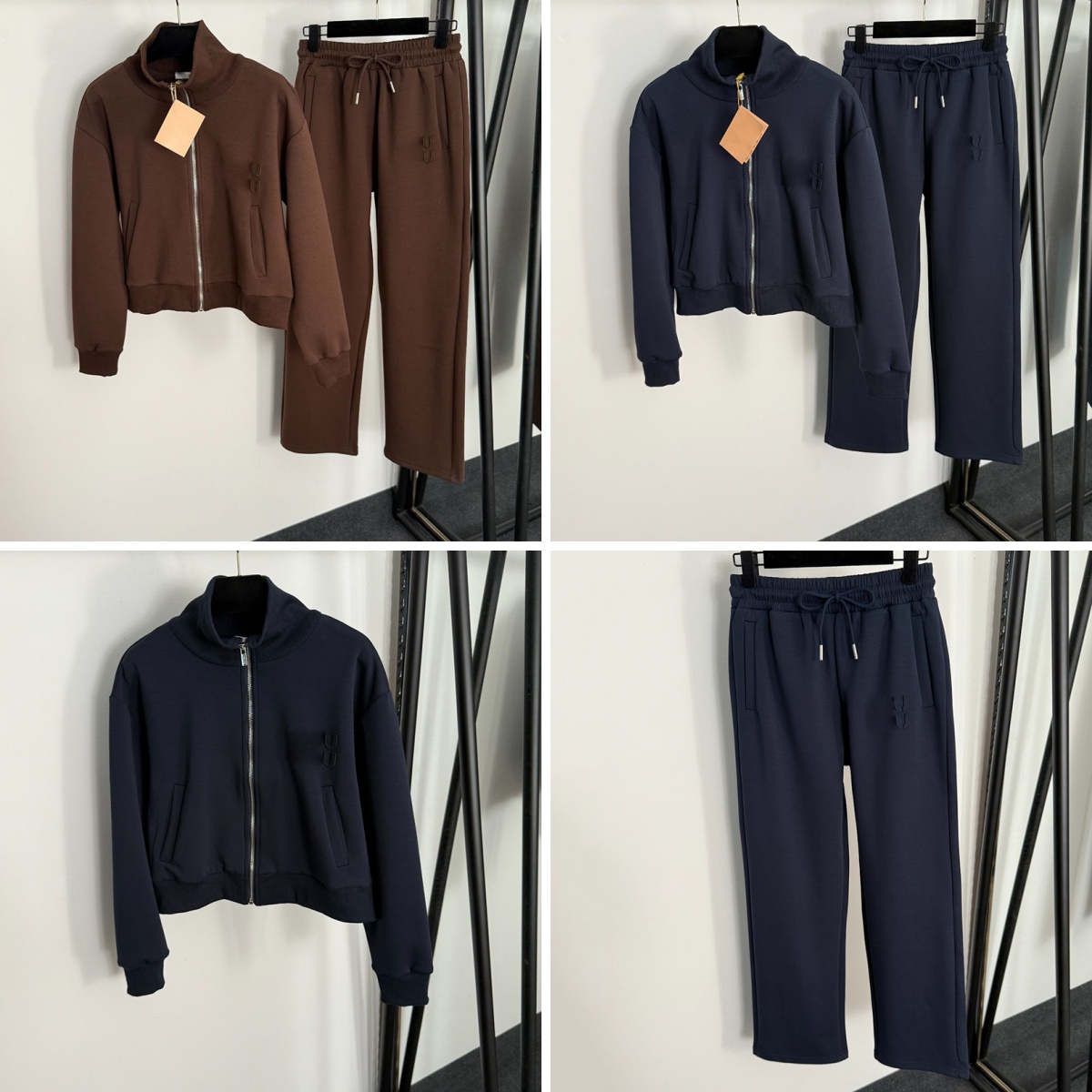 Women Sport Tracksuits Luxury Letters Embroidery Coat Pants Two Piece Jacket Outfits INS Style Zipper Cardigan Outerwear Jumpsuits