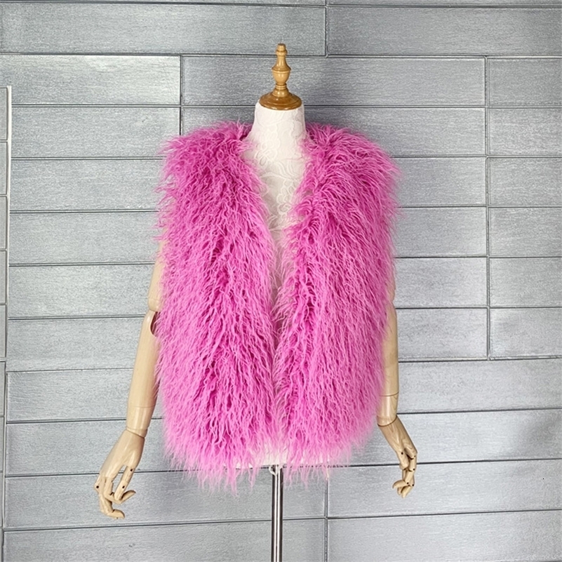WomenS Faux Vest Short Sleeveless Warm Winter Furry Cardigan Jacket Vest Lazy Korean Style Retro Jackets 250828