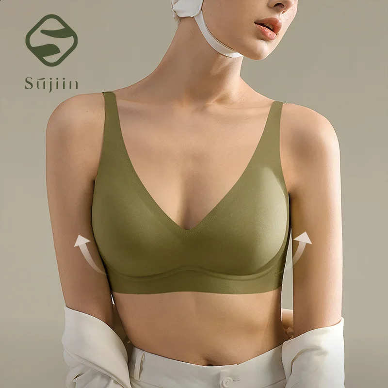 SUJIIN Push Up Wireless Bras for Women Comfort Soft Support High Quality Lift Bralettes Padded Smoothing Seamless Bra Female250828