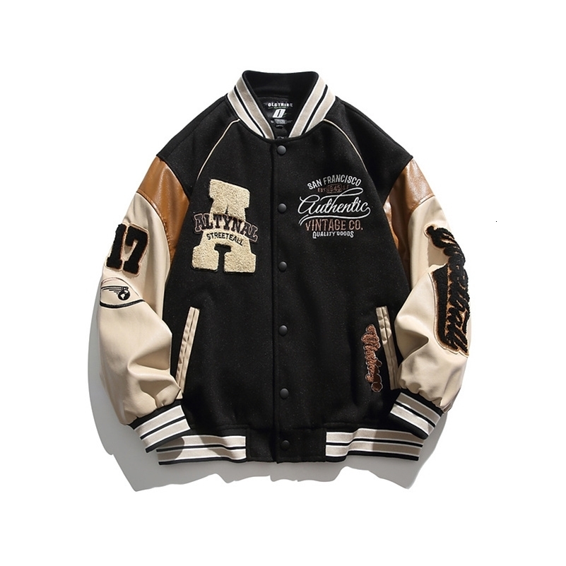 Mens Baseball Jacket Casual Splicing Embroidery Baseball Uniform Autumn Outdoor Jacket AntiWind Casual Coat Mens Clothes 250828
