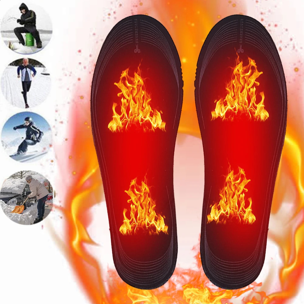 Unisex Electric Heated Insoles Cuttable Thermal Insoles Adjustable Temperature Multifunctional for Winter Fishing Hiking Camping 250821