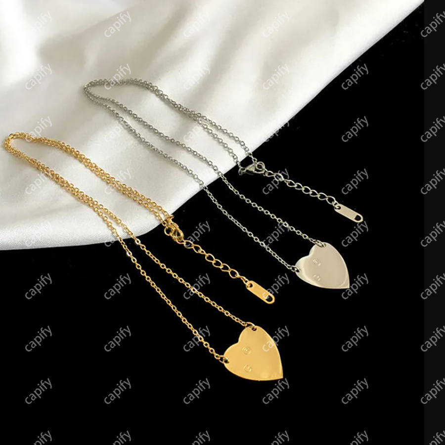 Women's Pendant Necklaces Gold Sliver Necklace Chain Stud Couple Jewelry For Party Travel-image-976970688
