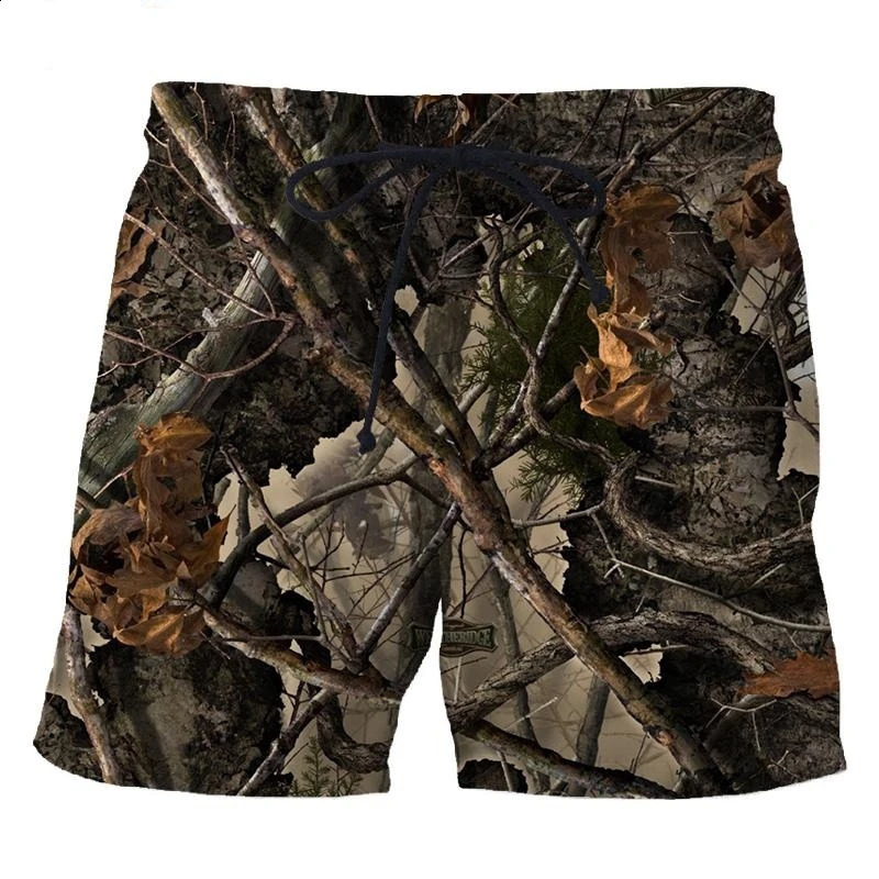 Vintage Camouflage 3D Print Mens Beach Shorts Fashion Casual Swim Trunks Personality Sports Board Ice Clothing 250828