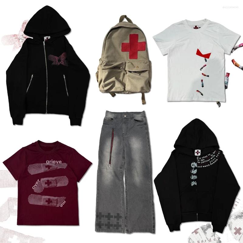 Women's Hoodies Harajuku Package Print Women Streetwear Gothic Goth Tops Oversized Sweatshirt Hoodie Couple Clothes