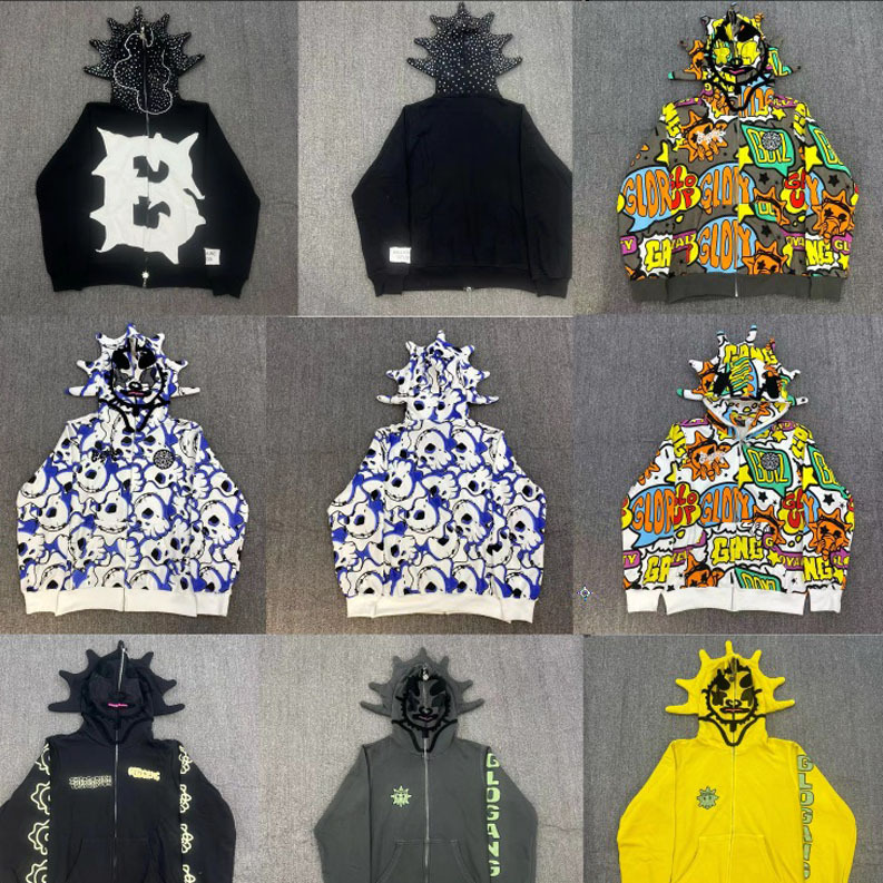 Men's Hoodie Hip Hop Printed Sweatshirts Thermal Men Women High Quality Full Cartoon Plush Print Oversize Hooded 2026 Winter