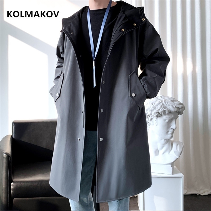 spring Long style coat mens High quality casual trench coat casual hoooded jackets menMens Clothing Windbreakers FY33 250828