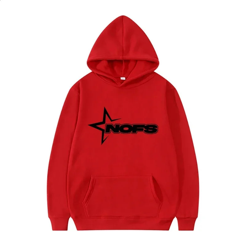 2025 Autumn/Winter Solid Color Loose Hoodie for Men and Women NOFS Printed Street Trend Fashion Casual Sports Warm Hoodie 250828