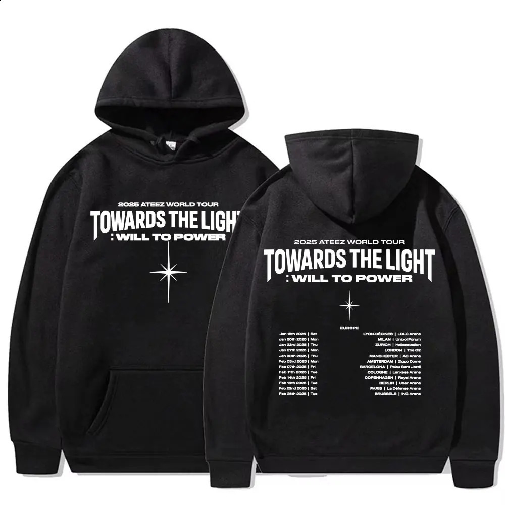 2025 Ateez World Tour Towards The Light Will To Power Pullovers Men Women Korean Fashion Hip Hop Long Sleeve Sweatshirt Hoodies 250828