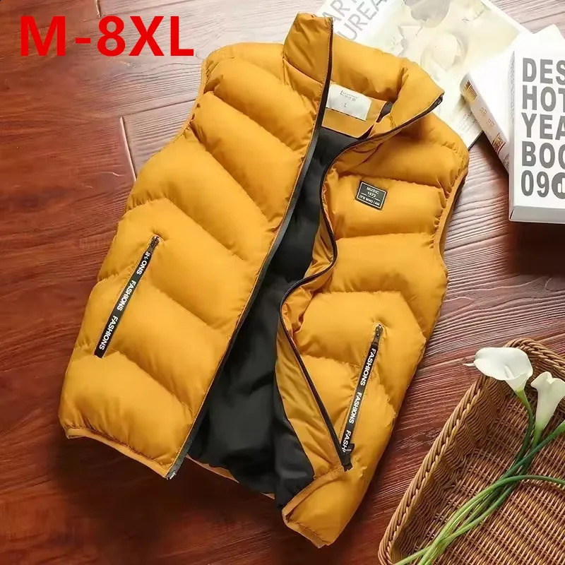Sleeveless Coats Mens Solid Color Down vest Jacket Winter Warm Vest Jacket Men Waistcoat Windbreaker Clothing 250828