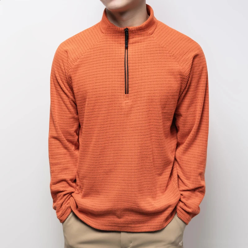 High quality autumn/winter mens outdoor fitness sports breathable long sleeve Tshirt half zip long sleeve Sports shirt 250828