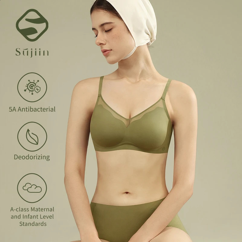 SUJIIN Womens Push Up Seamless Bra Female Wireless Everyday Supportive Lift Bras for Women Thin Breathable Bralette Woman MX228250828