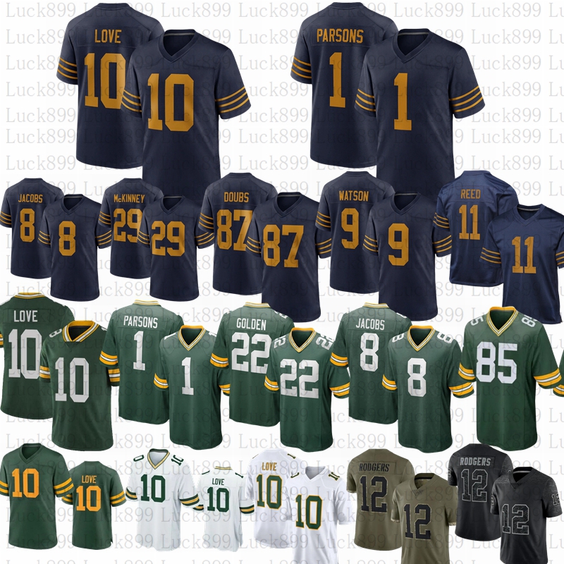 2025 New Love Aaron Josh Jacobs Matthew Golden 1 Micah Parsons Football Jersey Edgerrin Cooper Walker Doubs KRAFT Starr Wicks Musgrave Melton McK-image-985616081