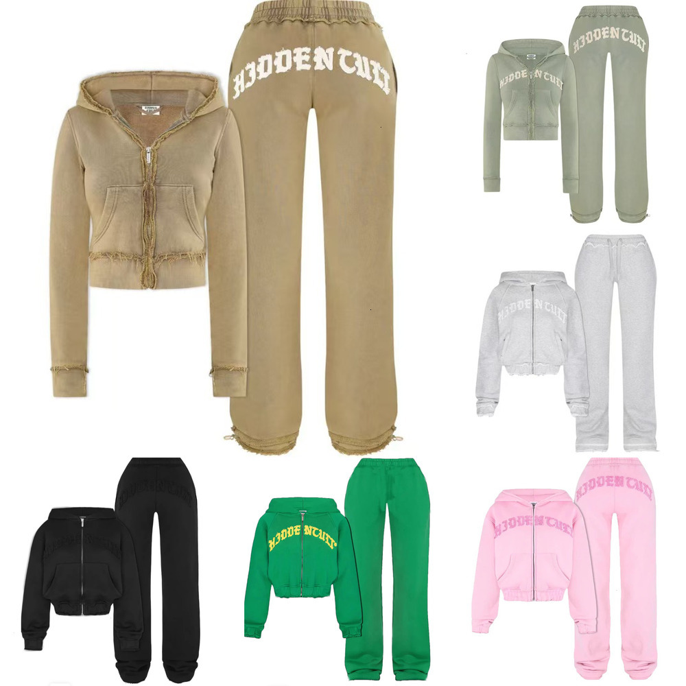 Womens Tracksuits Block Waist Patchwork Flared Knit Sweatshirt Slim Fit Bodybuilding hoodie pants INS High Waist Casual Cardigan jackets Long Pan