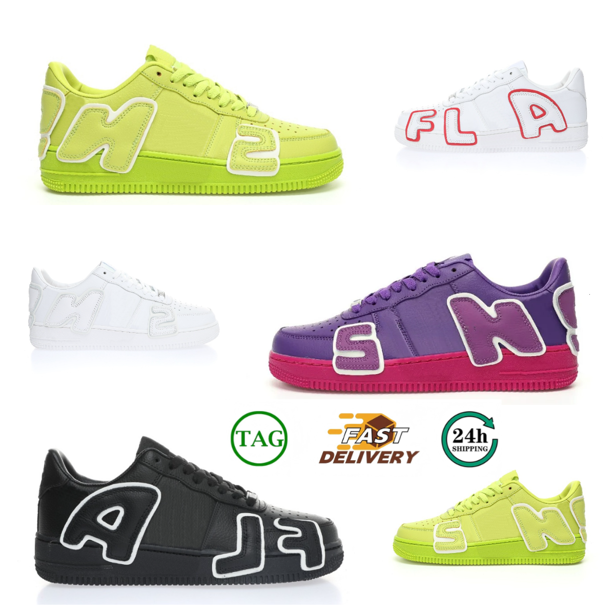 2024 Nouveau CPFM x 1'07 Low Flea Beach chaussures blanches noires baskets décontractées tailles homme femme 36-45