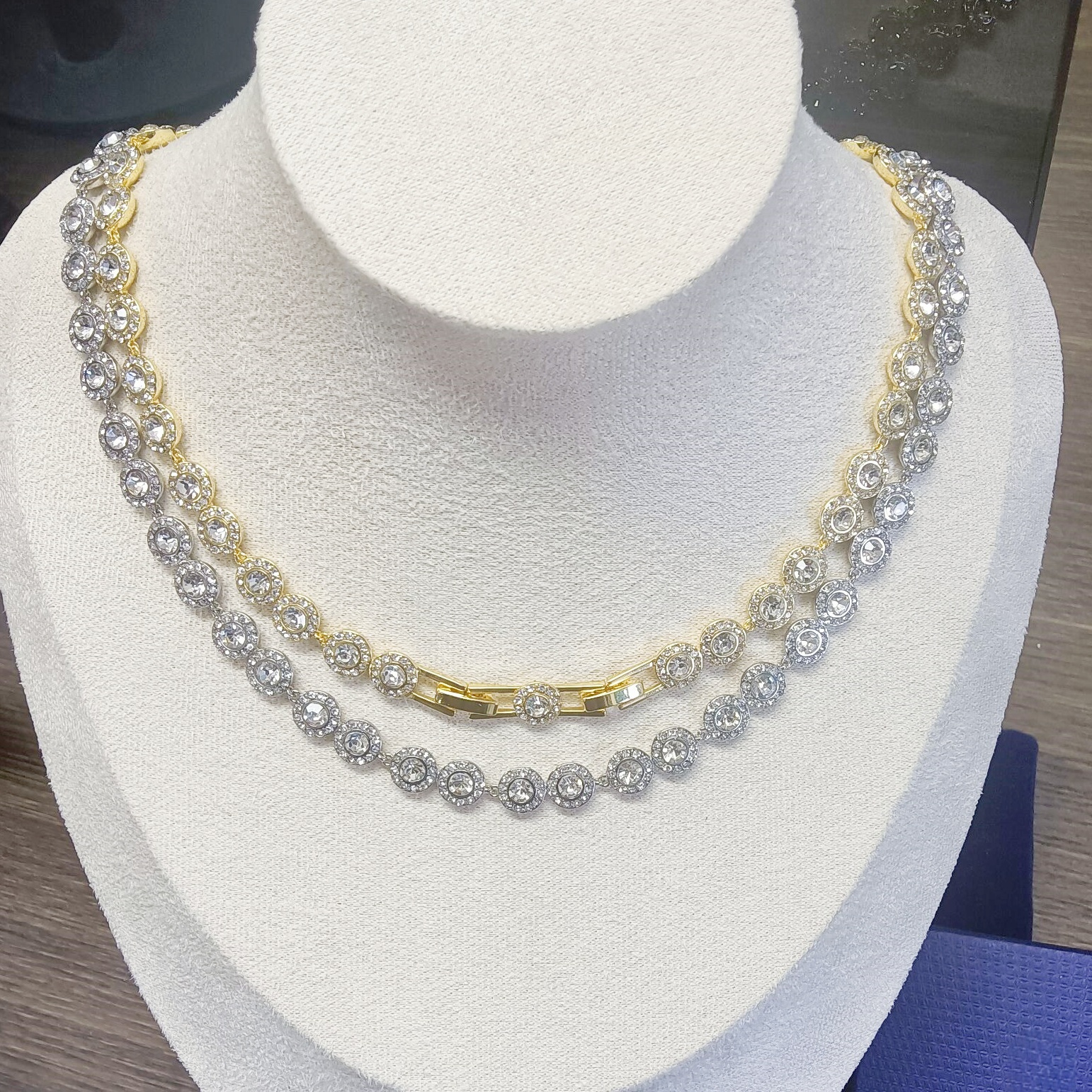 Vintage necklace for woman dia bracelet designer Shiny bead tennis moissanite formal jewelry plated gold bracelets necklaces lady zl2-image-919572819