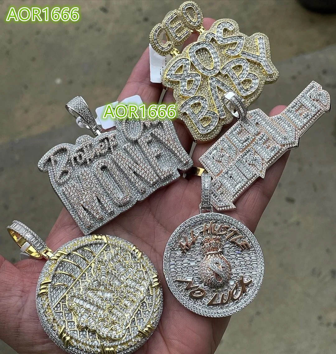 New arrival hip hop cool charm jewelry wholesale men and women ice cube shiny diamond pendant