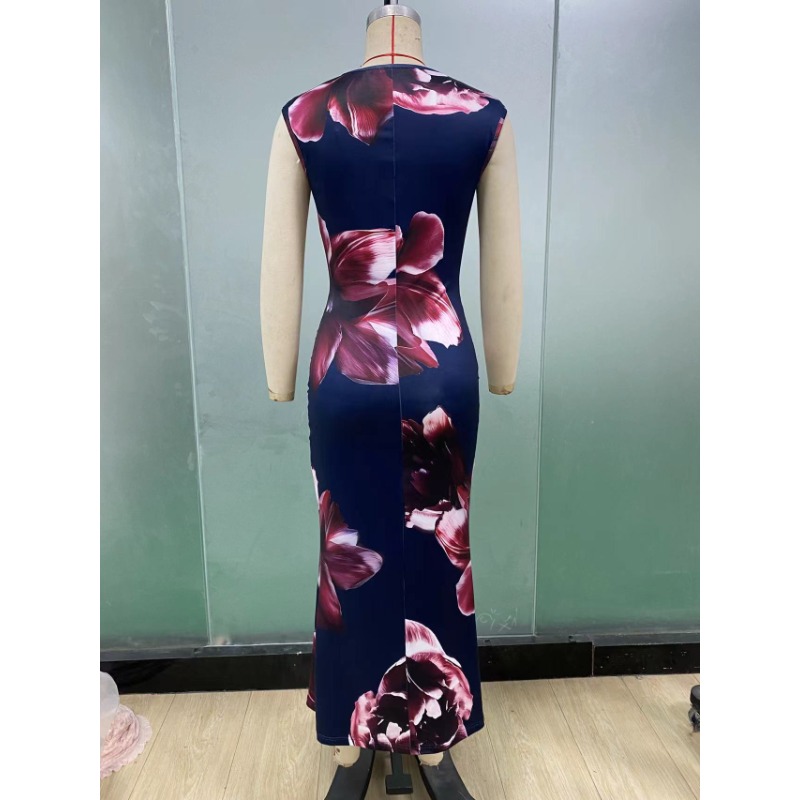 (690) European and American Slim Dress Sleeveless One-step Skirt