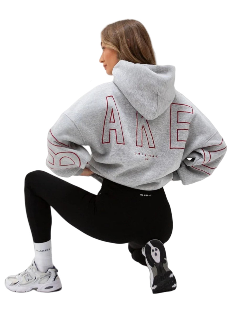 Womens Pullover Designer Oversized Letter Printed Blaken Sweatshirt Loose Comfortable Exercise Breathable Fashione Hoodie Solid Color Fashion Blaken