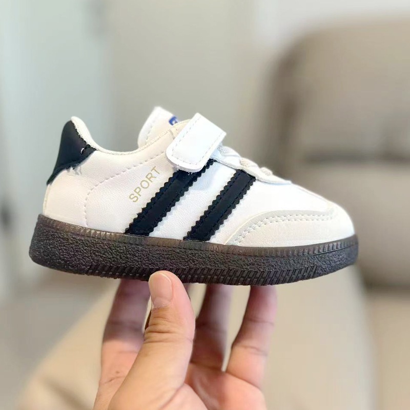 Designer Shoes 2025 Kids Casual Sneakers Boys Girls Leather Trainers Spring Fall Shoes Hook Loop Athletic Toddler Shoes Free Shipping W250924