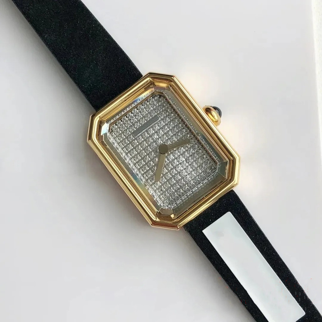 U1 Top AAA Classic Designer diamond Watch Premiere Series Stylish women's small sugar cube equipped Sapphire quartz Ultra Thin velvet texture r