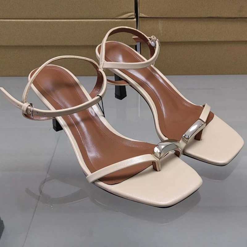 Wen High Heel Sandals Summer Casual hot Clip Toe Ankle Strap Lady Off Shoes New Design 2024 Cfortable Leather Footwear Z250301