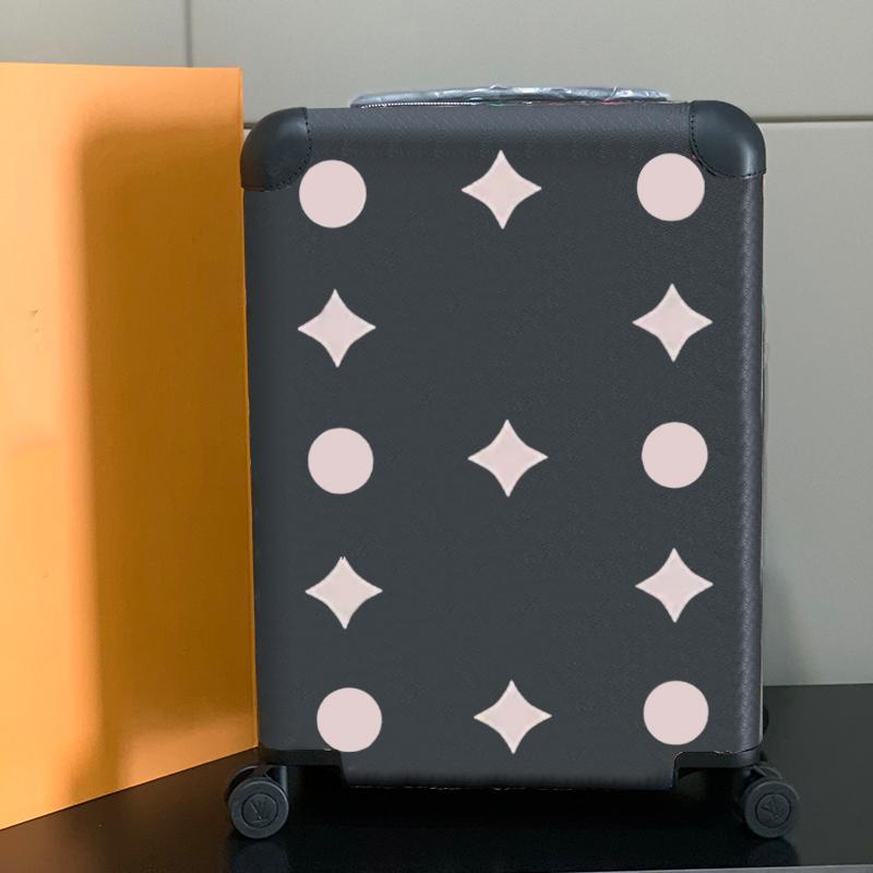 Luxury genuine leather suitcase Rolling of universal wheel with pull rod designer luggage Classic Leisure Vacation suitcase designer luggage-image-1046784419