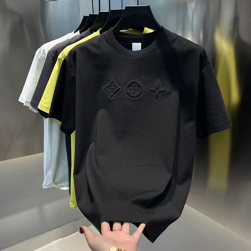 2026 new men's short-sleeved T-shirt women's summer cotton high street loose extra-large T-neck trend topT-shirt S-5XL